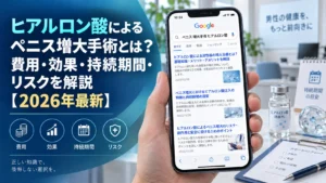 ヒアルロン酸によるぺニス増大手術とは？費用・効果・持続期間・リスクを解説【2026年最新】