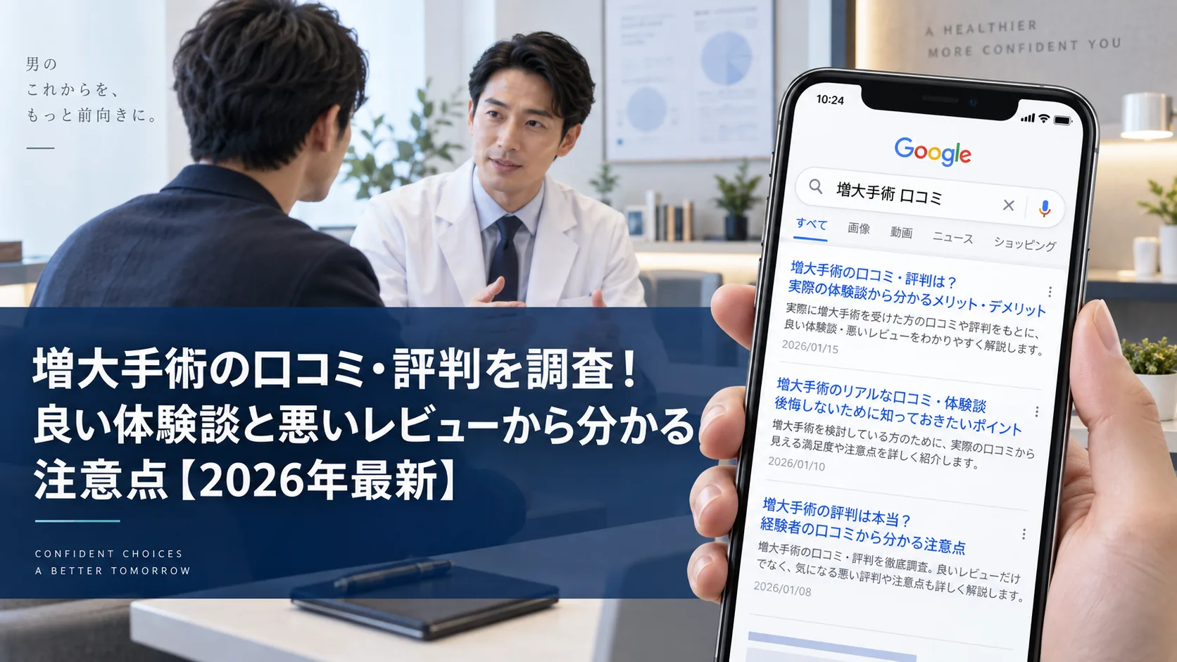 増大手術の口コミ・評判を調査!良い体験談と悪いレビューから分かる注意点【2026年最新】