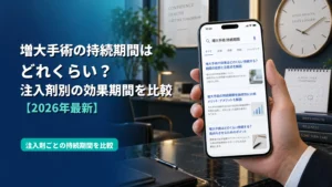 増大手術の持続期間はどれくらい？注入剤別の効果期間を比較【2026年最新】
